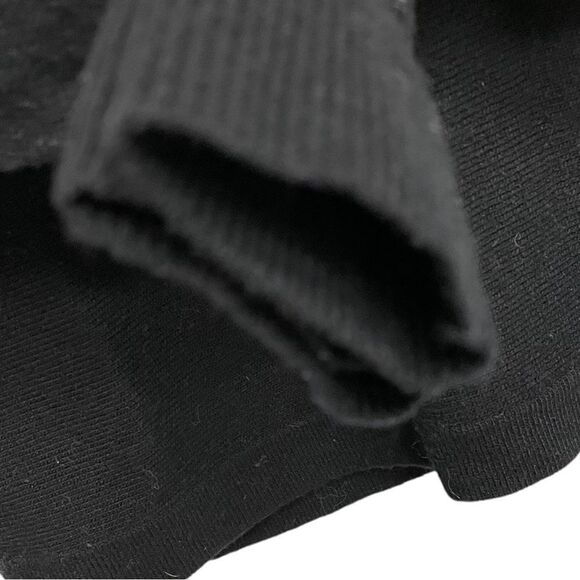 BCBGMAXAZRIA Wool Cashmere Double V-Neck Dolman Sleeve Cropped Sweater Black XXS - Picture 8 of 9